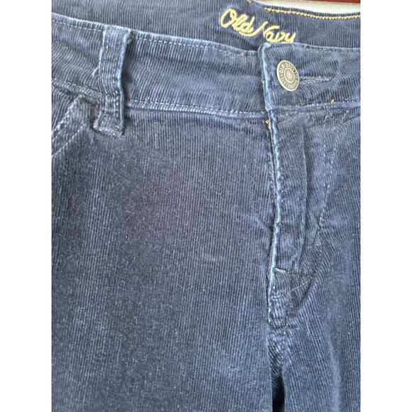 Old‎ Navy Women's Corduroy Pants Navy Blue Straight Leg Size 10 Regular Low Rise - Picture 2 of 10